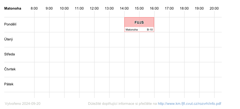 teacher's timetable