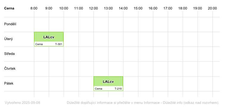 teacher's timetable