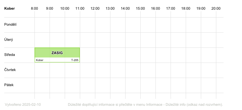 teacher's timetable