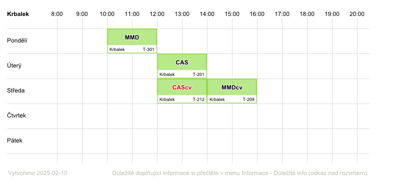 teacher's timetable