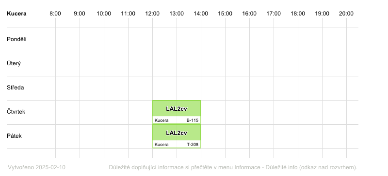 teacher's timetable