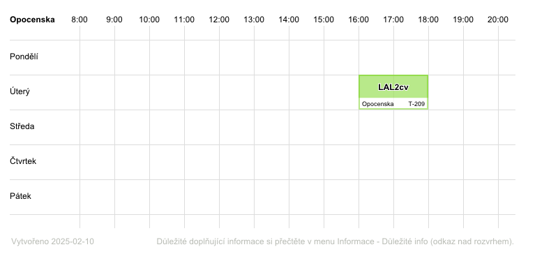 teacher's timetable