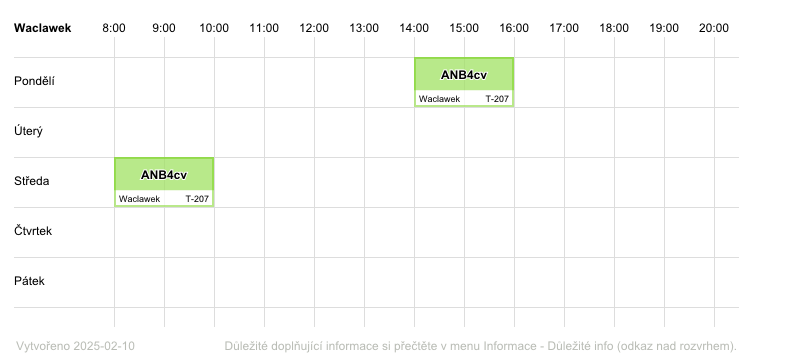 teacher's timetable