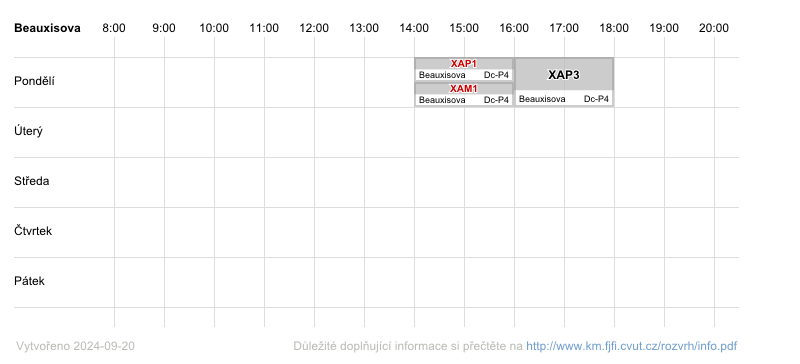 teacher's timetable