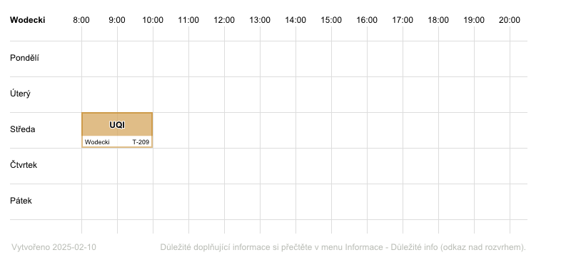 teacher's timetable